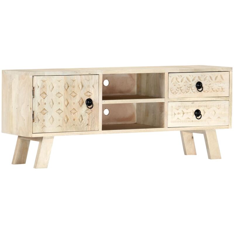 

BHD - Mueble para TV de madera maciza de mango 110x30x44 cm