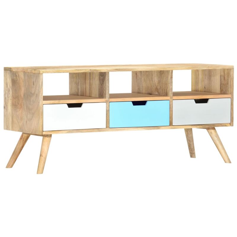 

Mueble para TV de madera maciza de mango 110x35x48 cm