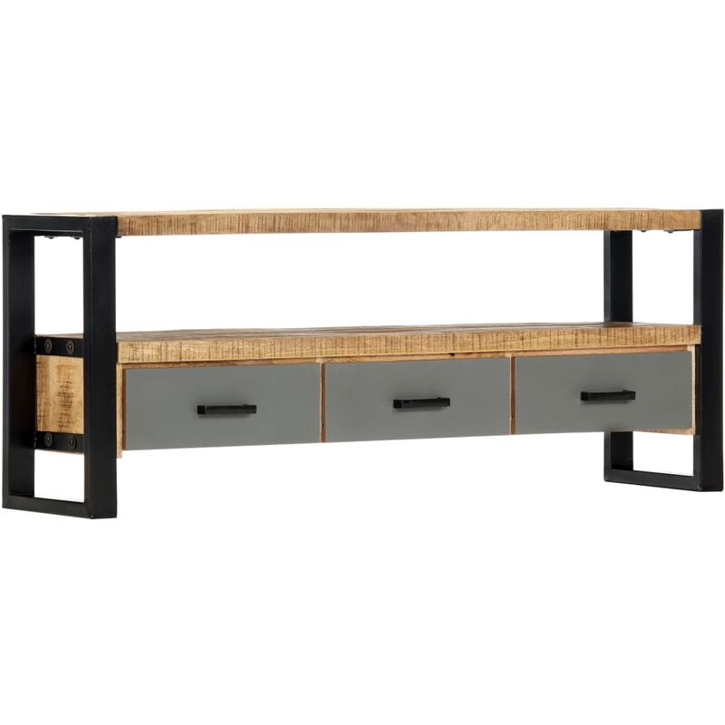 

Mueble para TV de madera maciza de mango 130x30x50 cm