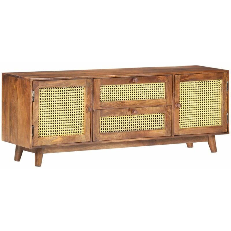 

Mueble para TV de madera maciza de mango 130x30x52 cm