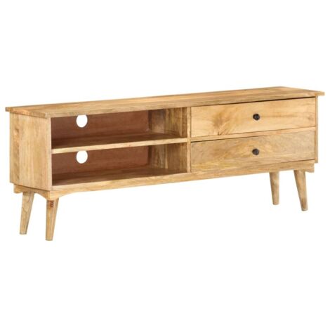 Mueble para TV de madera maciza de mango 140x30x50 cm vidaXL