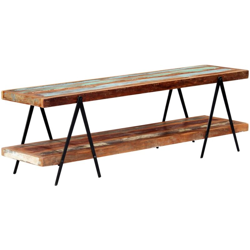 

Mueble para TV 160x40x50 cm de Madera Maciza Reciclada - Marrón - Vidaxl