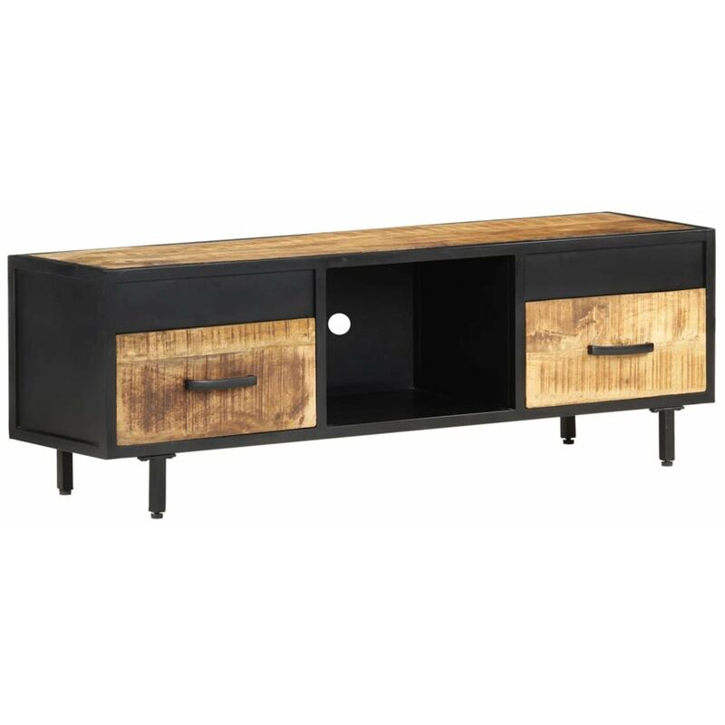 

Mueble para TV de madera maciza de mango en bruto 120x30x40 cm