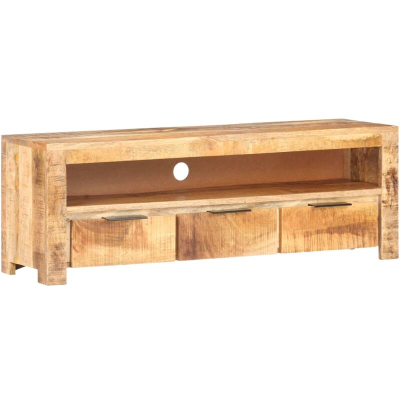 

Bh Design - Mueble para TV de madera maciza de mango rugosa 119x30x41 cm
