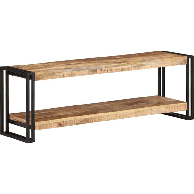 

vidaXL Mueble para TV de madera maciza de mango rugosa 120x30x40 cm - Marrón