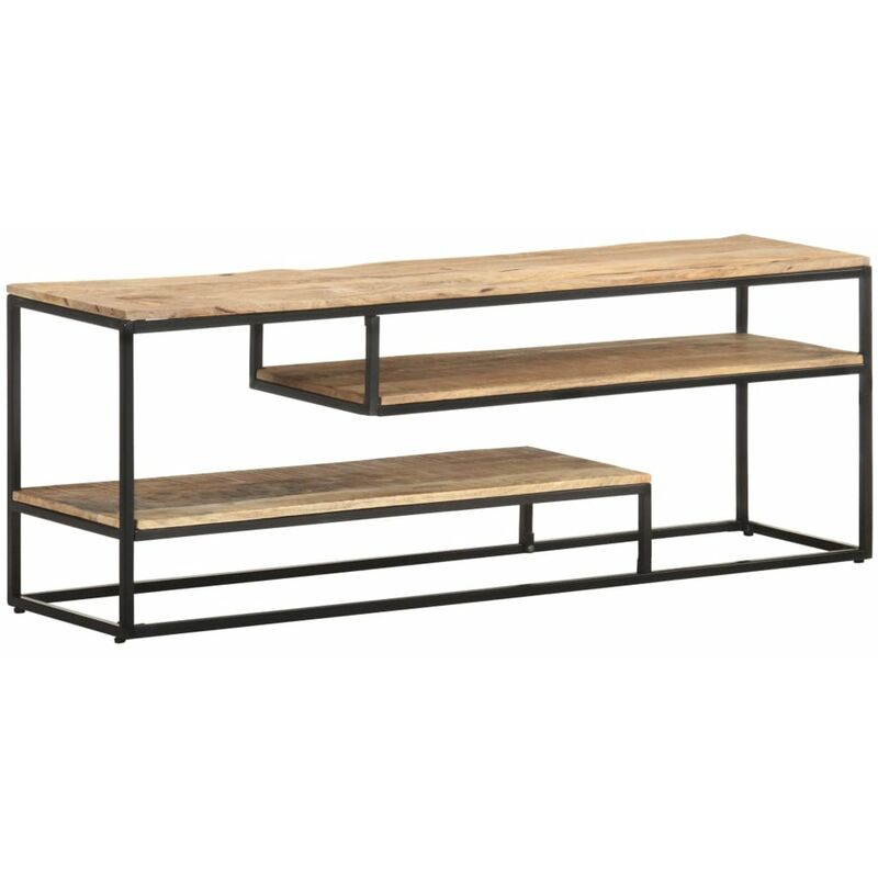 

Mueble para TV de madera maciza de mango rugosa 130x30x45 cm
