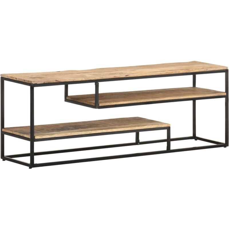 

Mueble para TV de madera maciza de mango rugosa 130x30x45 cm