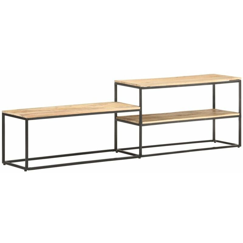 

Mueble para TV de madera maciza de mango rugosa 180x30x50 cm