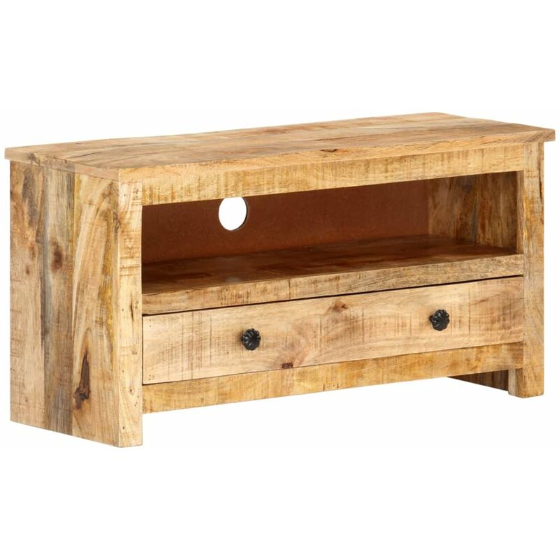 

Mueble para TV de madera maciza de mango rugosa 79x30x40 cm