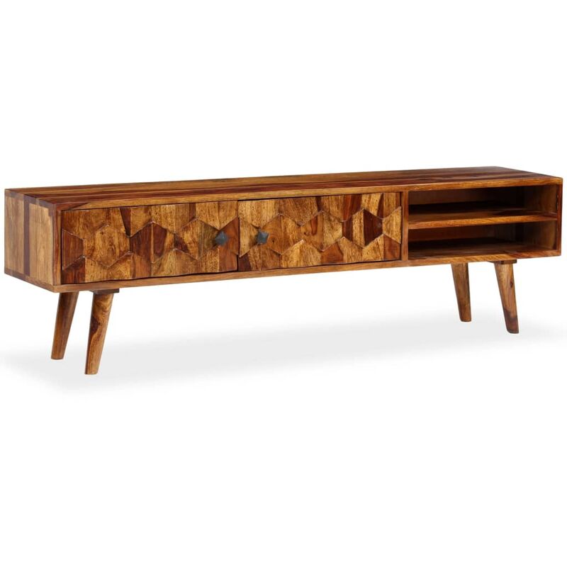 

Mueble para TV de madera maciza de sheesham 140x30x40 cm - Marrón