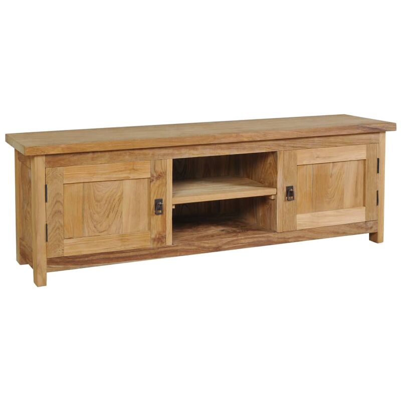 

Mueble para TV de madera maciza de teca 120x30x40 cm - Marrón