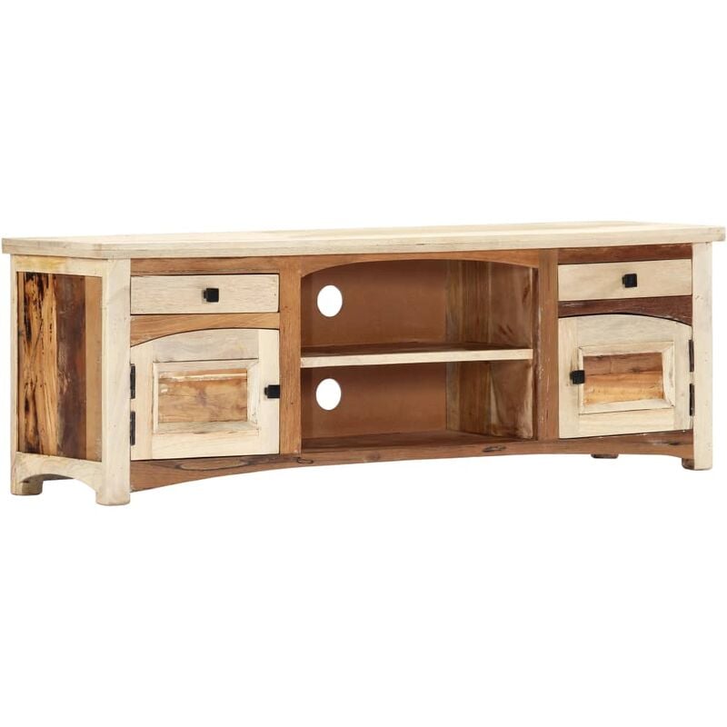 

Mueble para TV de madera maciza reciclada 120x30x40 cm
