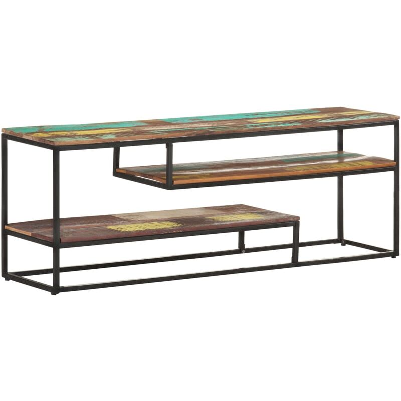

Mueble para TV de madera maciza reciclada 130x30x45 cm