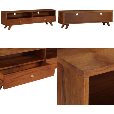 Mueble para TV de madera maciza reciclada 140x30x40 cm - Madera reciclada - Mueble retro