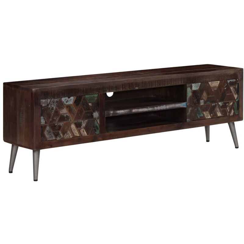 

Mueble para TV de madera maciza reciclada 140x30x45 cm - Marrón - Vidaxl