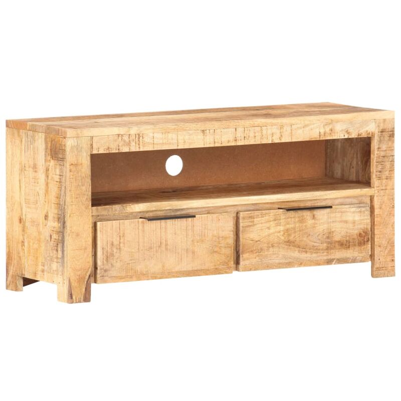 

Mueble para TV de Madera Maciza de Mango Rugosa 90x30x40 cm - Marrón - Vidaxl