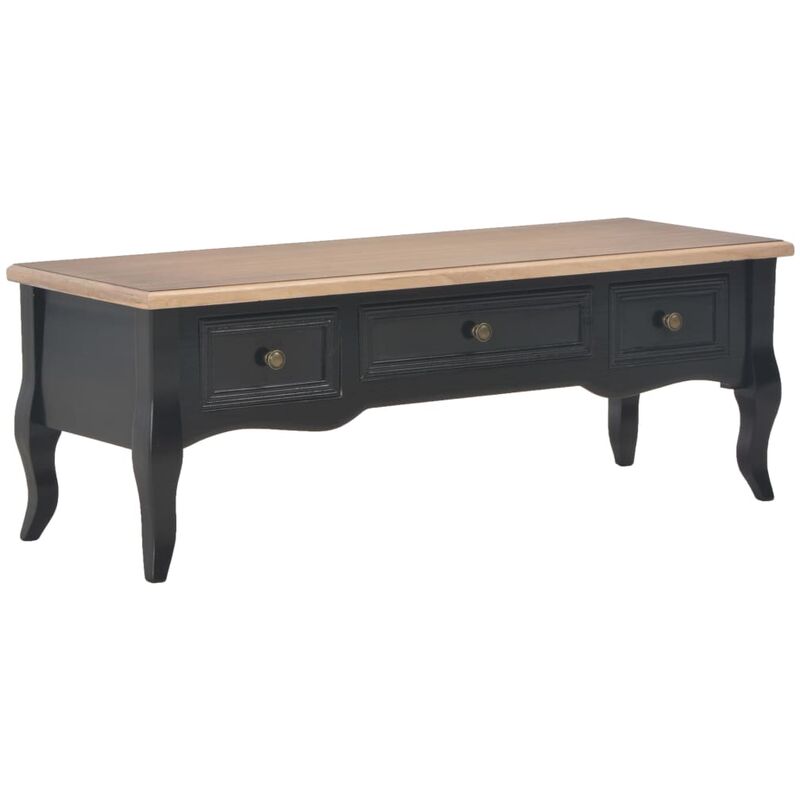 

Mueble para TV de madera negro 100x35x35 cm - Negro