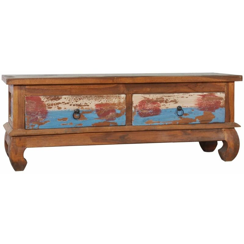 

Mueble para TV de madera reciclada de teca 110x35x40 cm