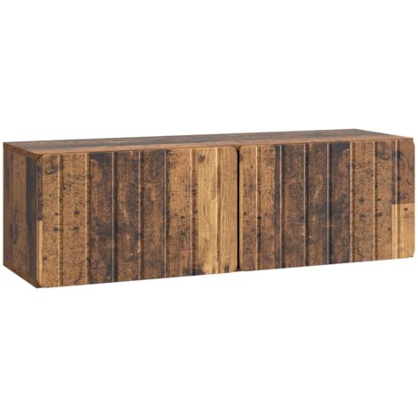 Mueble para TV de pared Madera envejecida 98 x 31 x 30 cm