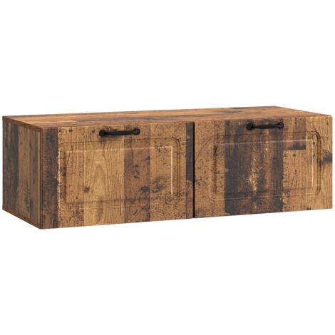 Mueble para TV de pared Madera envejecida 98 x 41 x 30 cm