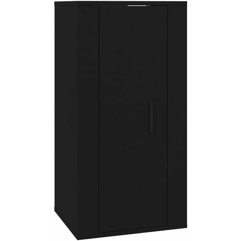 Mueble para TV de pared negro 40x34,5x80 cm vidaXL
