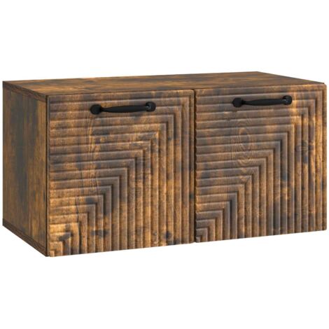 Mueble para TV de pared Roble Ahumado 59,5 x 31 x 30 cm