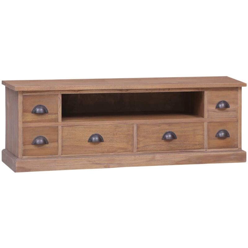 

Mueble para TV de teca maciza 120x30x40 cm - Marrón - Vidaxl