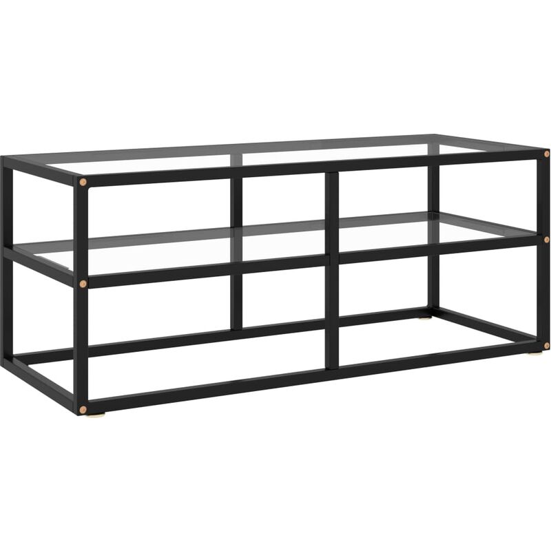 

Youthup - Mueble para TV de vidrio templado negro 100x40x40 cm - Negro