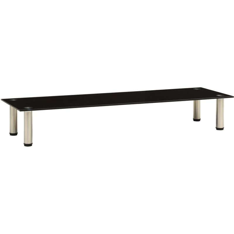 

Mueble para TV de vidrio templado negro 120x35x17 cm