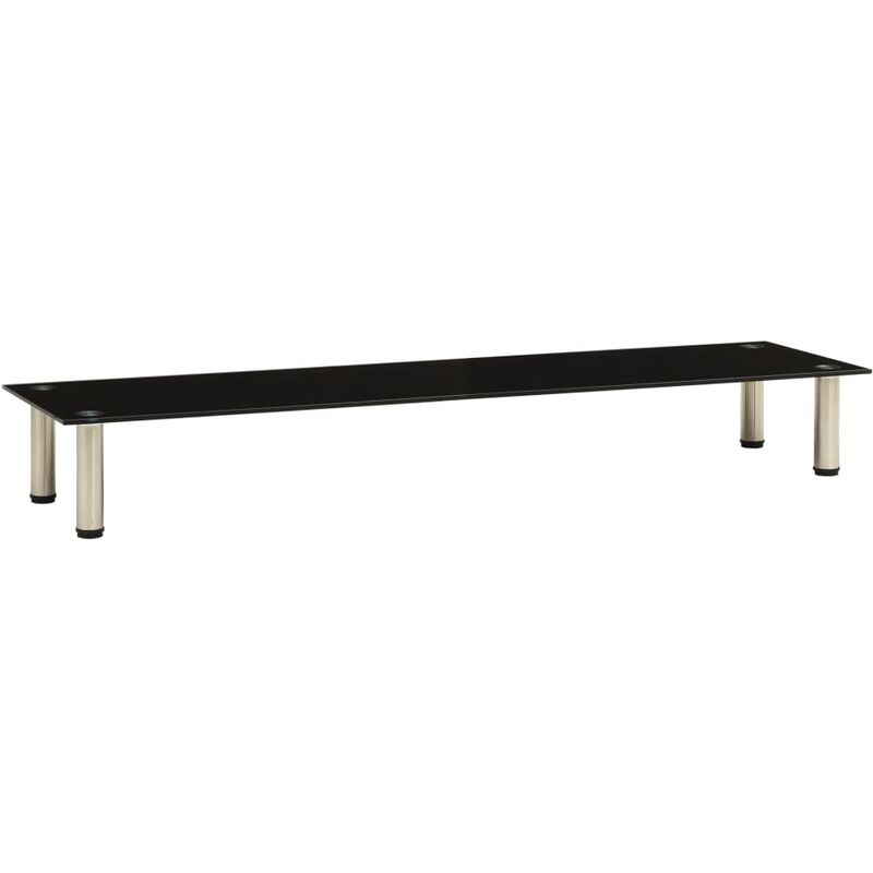 

Mueble para TV de vidrio templado negro 140x35x17 cm - Negro