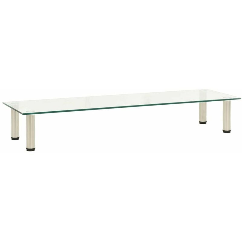 

Mueble para TV de vidrio templado transparente 120x35x17 cm