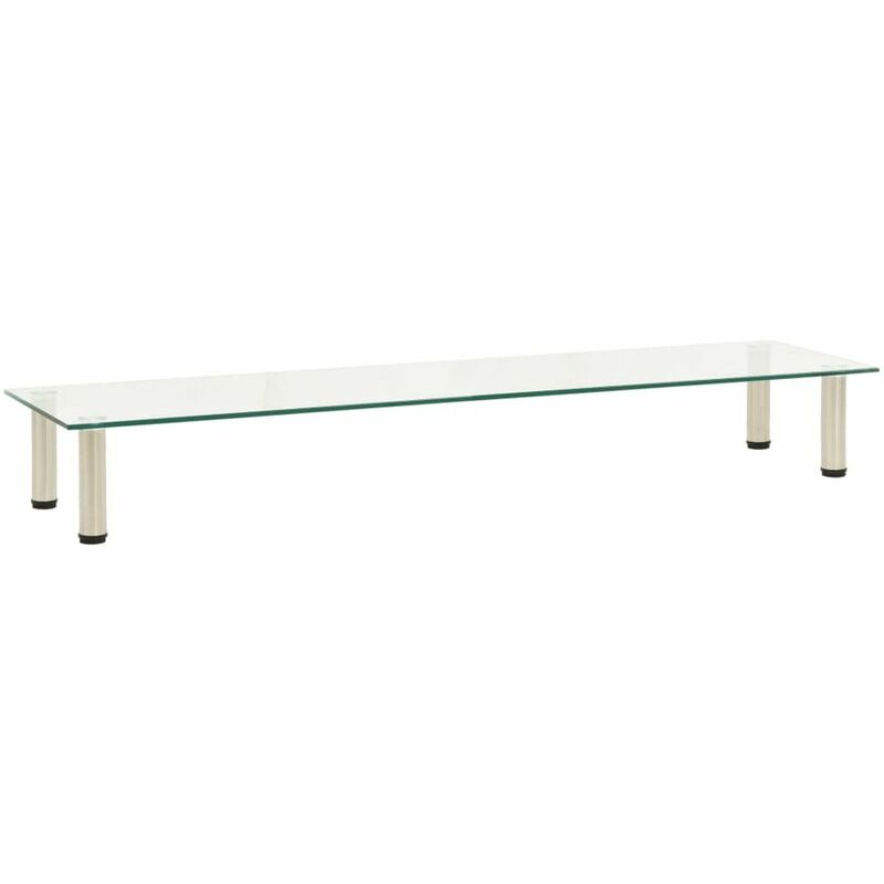 

Mueble para TV de vidrio templado transparente 140x35x17 cm
