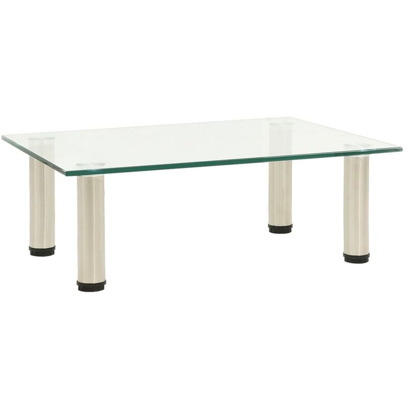 

Mueble para TV de vidrio templado transparente 40x35x17 cm
