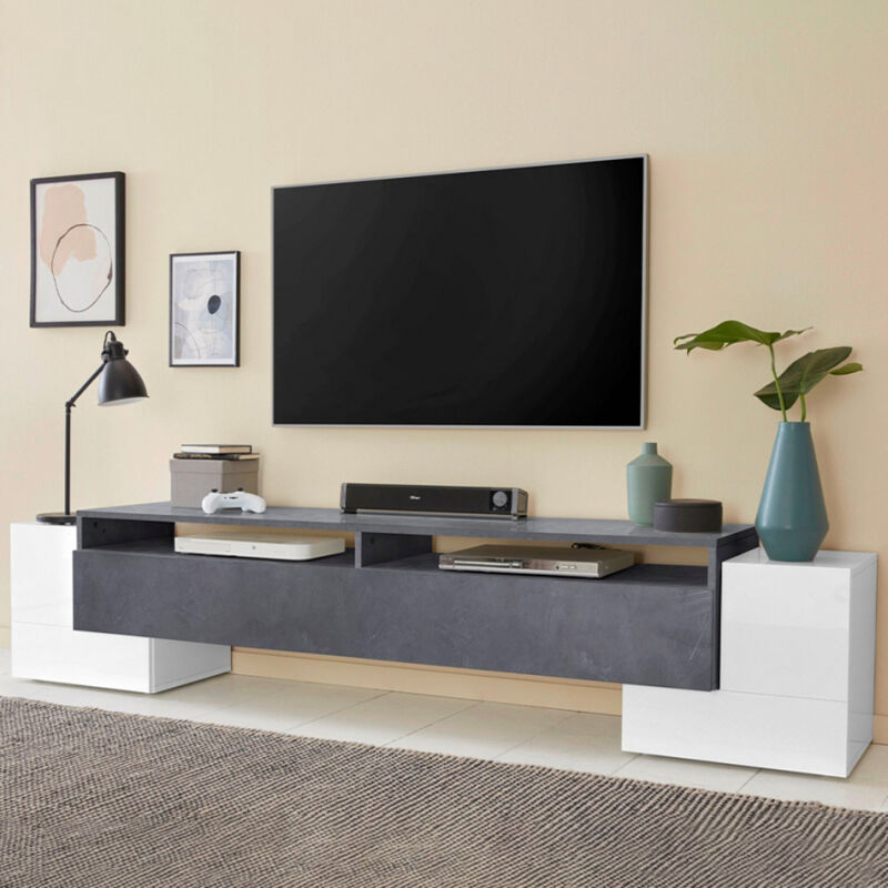 

Mueble para TV diseño 210cm puerta abatible 2 compartimentos Pillon Ardesia XXL