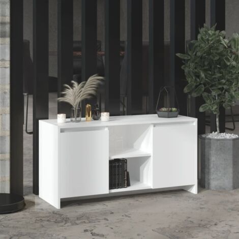 Mueble para TV madera contrachapada blanco 102x37,5x52,5 cm vidaXL