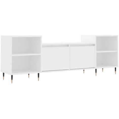 Mueble para TV madera contrachapada blanco 160x35x55 cm vidaXL