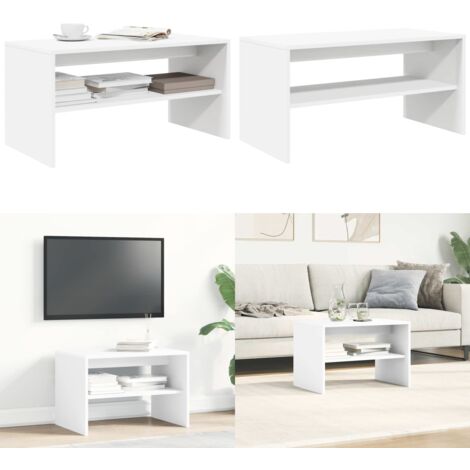 Mueble para TV madera contrachapada blanco 60x40x40 cm - Mesa de café - Madera contrachapada