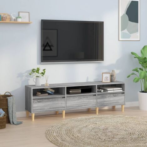 Mueble para TV madera contrachapada gris  150x30x44,5 cm