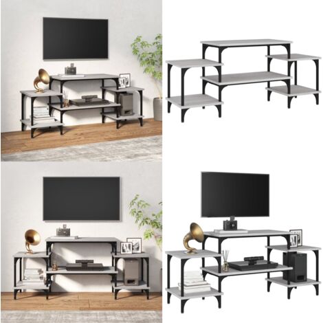 Mueble para TV madera contrachapada gris Sonoma 117x35x52 cm - Madera contrachapada - Soporte para TV