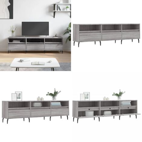 Mueble para TV madera contrachapada gris Sonoma 150x30x44,5 cm - Madera contrachapada - Almacenamiento