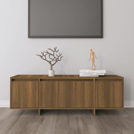 Mueble para TV madera contrachapada marrón roble 120x30x40,5 cm vidaXL