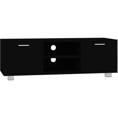 Mueble para TV madera contrachapada negro 120x40,5x35 cm vidaXL