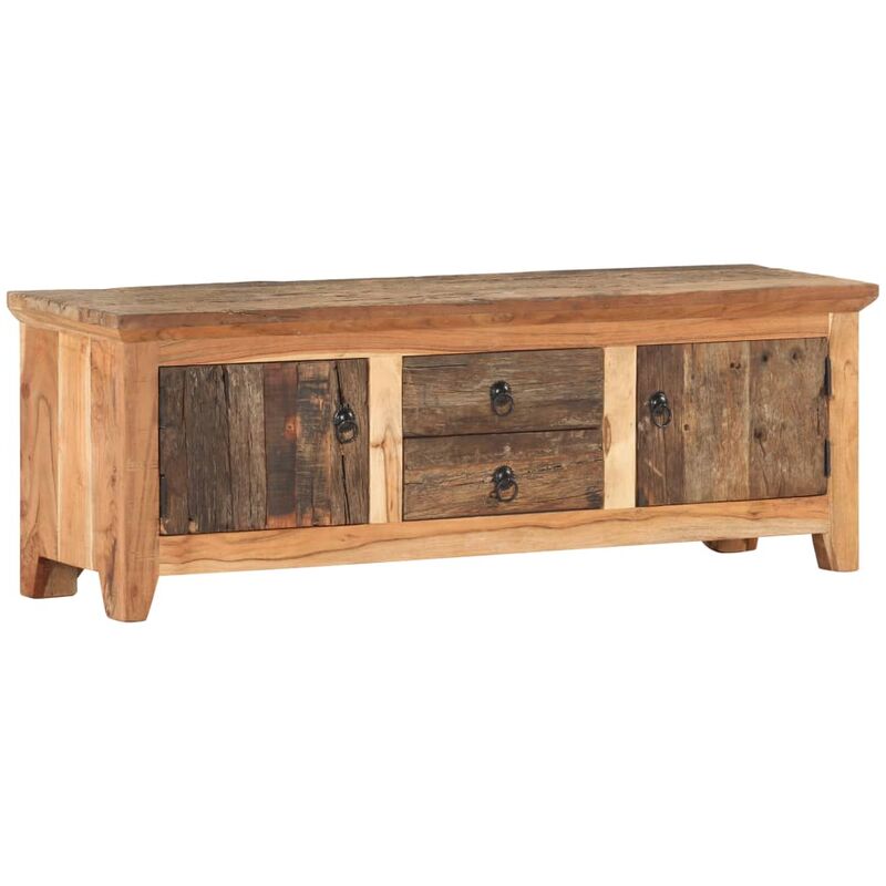 

Mueble para TV madera de acacia y madera reciclada 120x30x40 cm