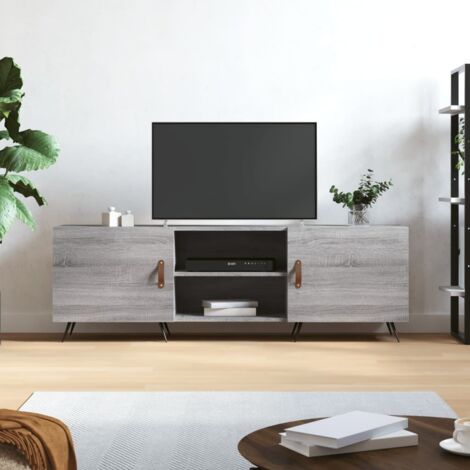 Mueble para TV madera de ingeniería gris  150x30x50 cm
