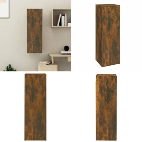Mueble para TV madera de ingeniería roble ahumado 30,5x30x90 cm - Mueble de madera - Mueble colgante