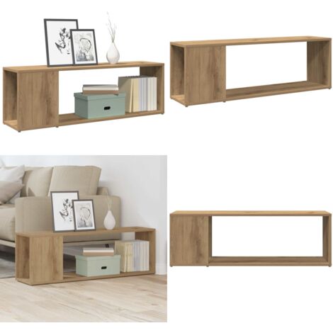 Mueble para TV madera de ingeniería roble artisan 100x24x32 cm - Madera de ingeniería - Almacenamiento