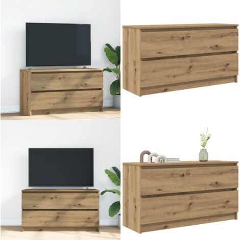 Mueble para TV madera de ingeniería roble artisan 100x35x54 cm - Madera de ingeniería - Almacenamiento