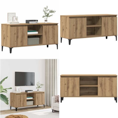 Mueble para TV madera de ingeniería roble artisan 102x35x50 cm - Madera de ingeniería - Mueble de TV