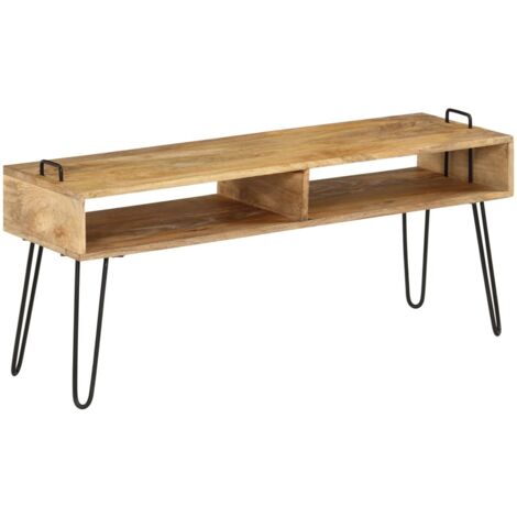 Mueble para TV madera de mango maciza 110x35x45 cm