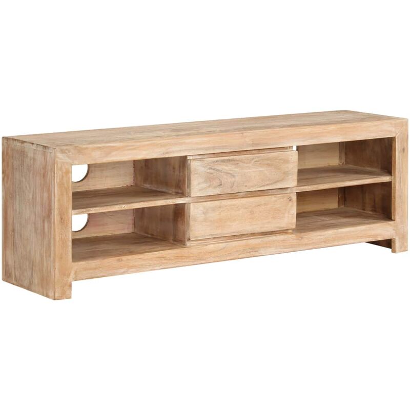 

Mueble para TV madera maciza acacia marron claro 120x30x40 cm